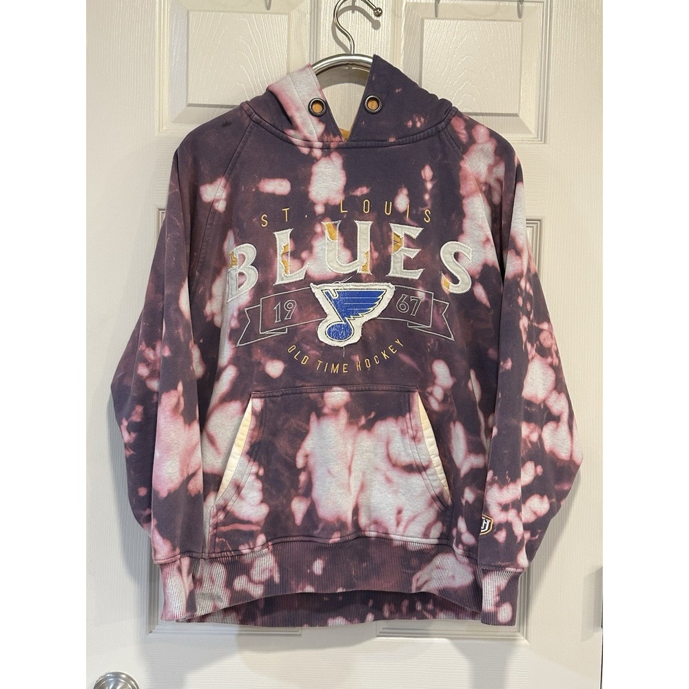 old time hockey St Louis Blues Tie Dye Hoodie Size M‎